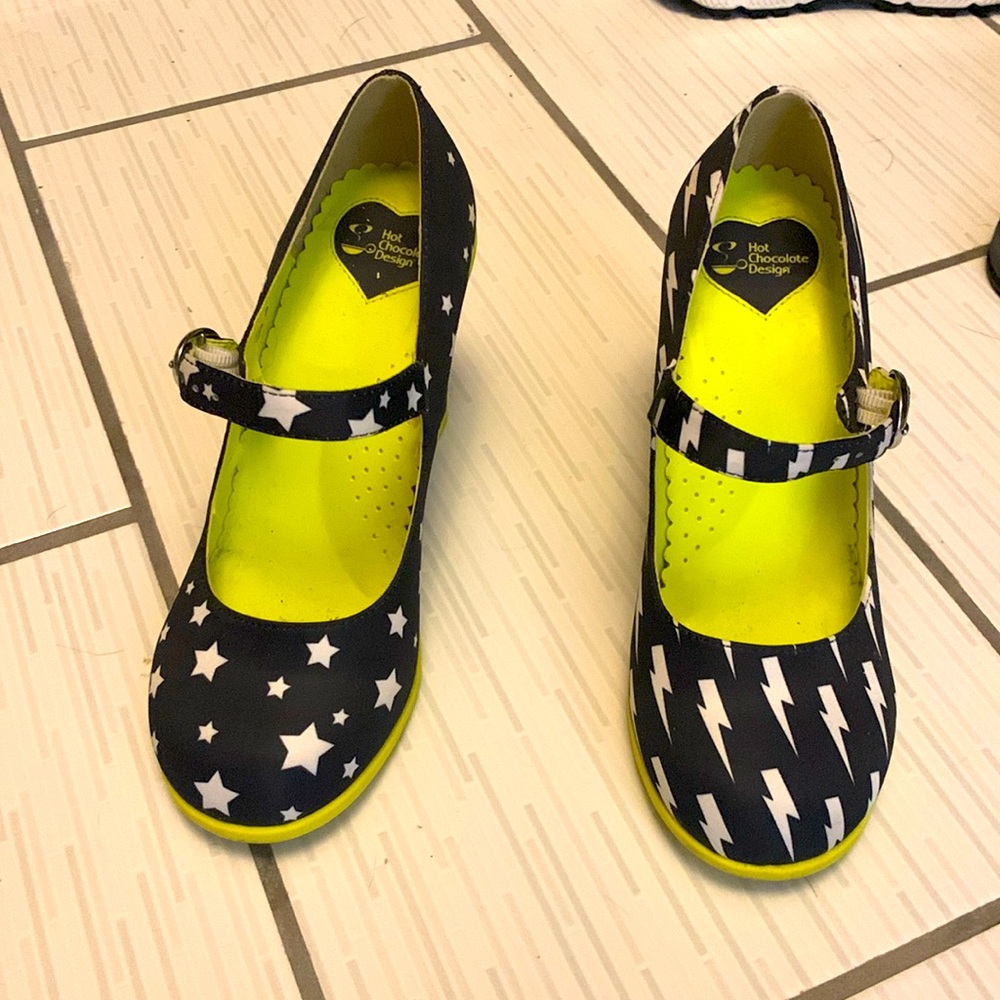 Star and lightning heels from hot chocolate